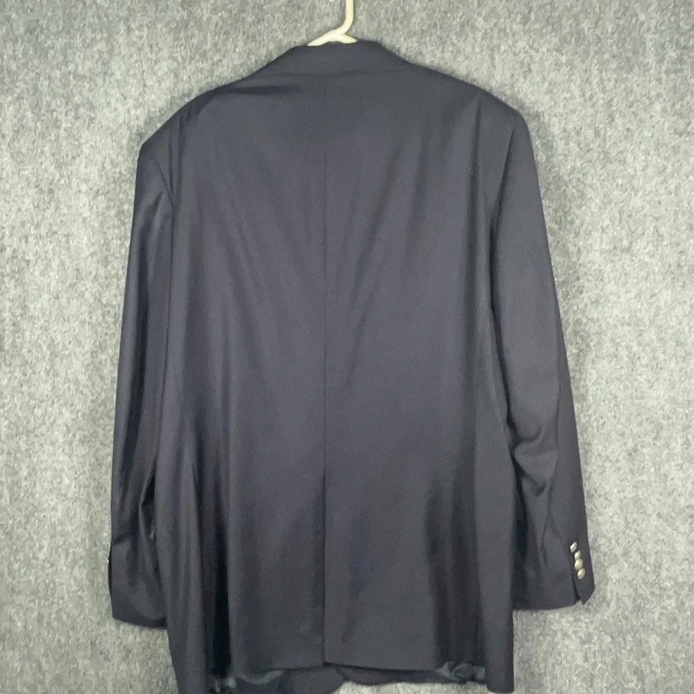 Jos A Bank Signature Gold Navy Blue Wool Blend Blazer Jacket Men's‎ 46L